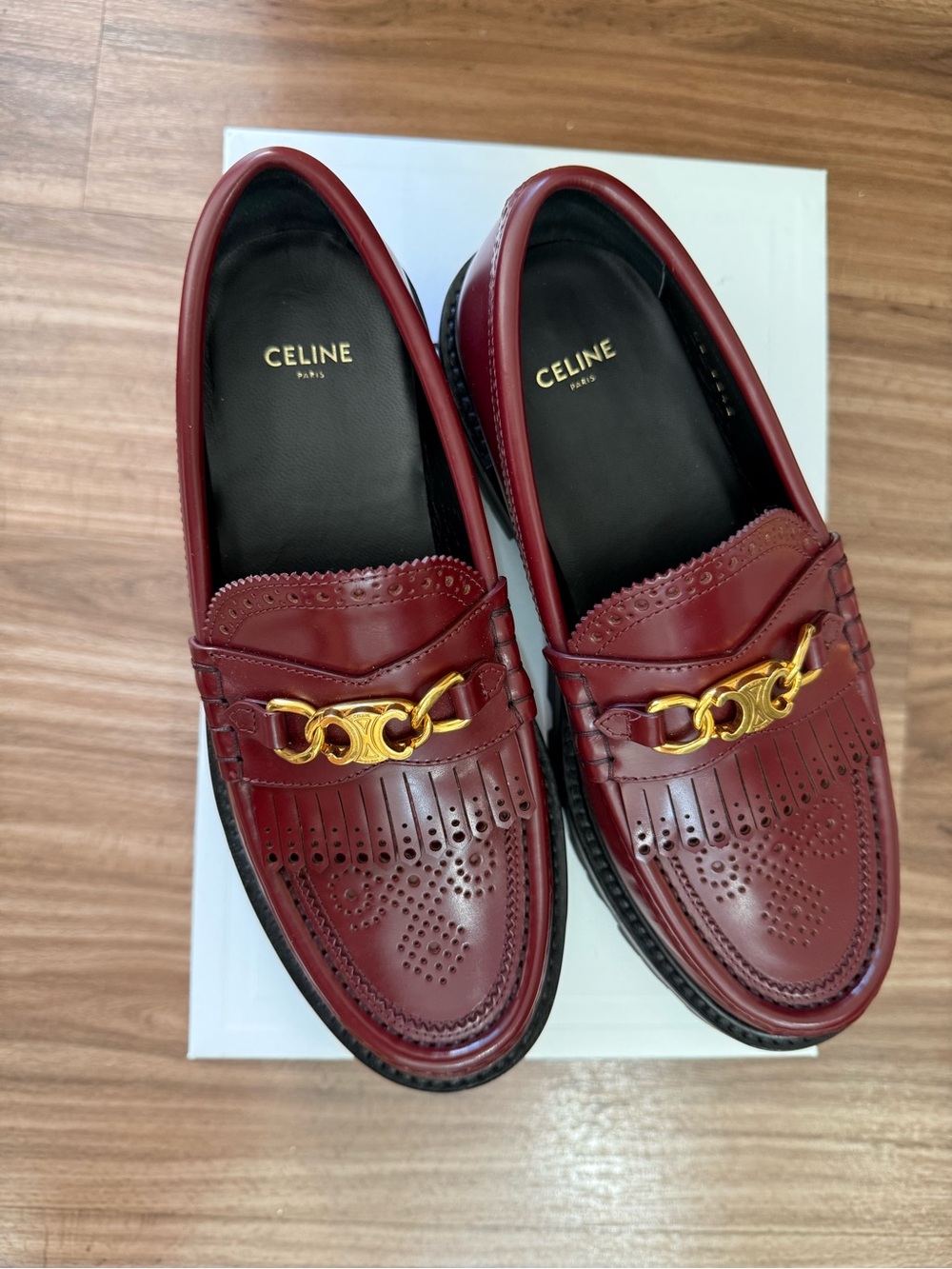 Celine Margaret Triomphe Loafers sz37